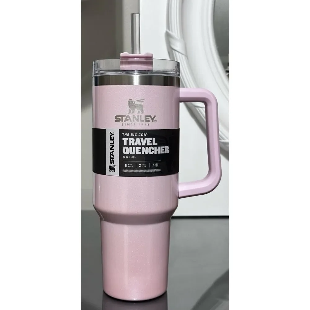 Stanley‎ “OG” Adventure Quencher 40oz Tumbler, PARFAIT PEARLESCENT PINK
